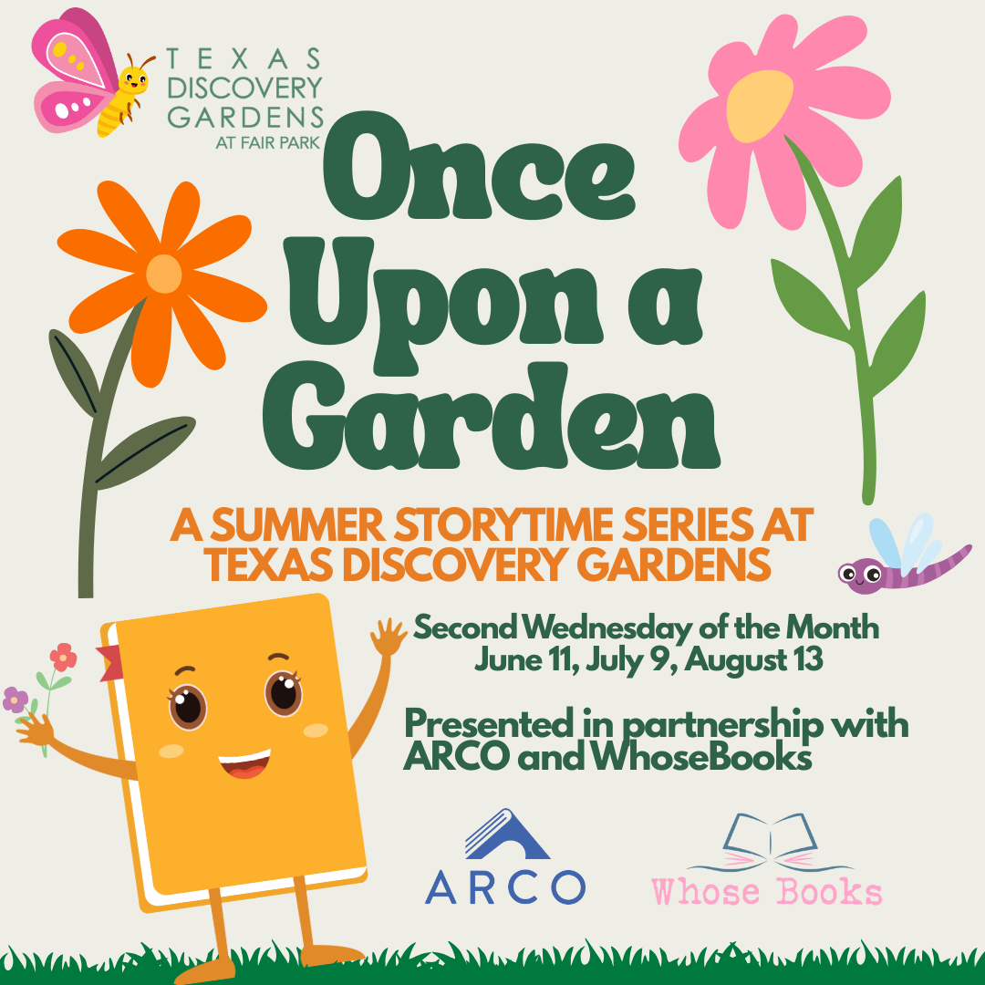 Once Upon a Garden 1 Once Upon a Garden title with a happy book icon and flowers.