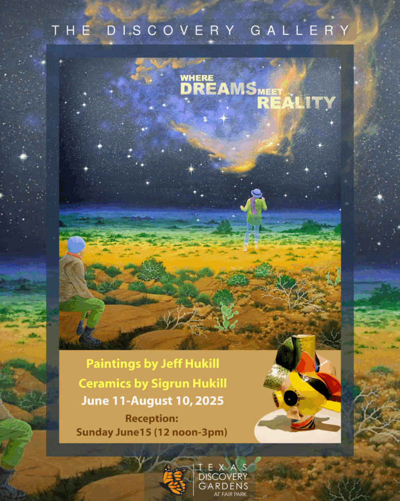 Artwork featuring a field and starry sky.